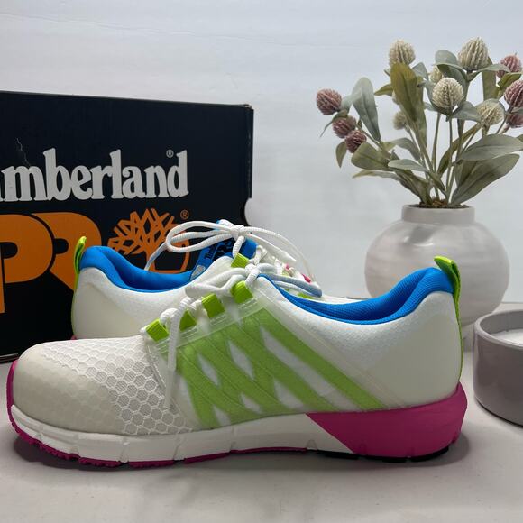 Timberland PRO Radius Composite Toe Industrial Work Shoe White Women 9.5M - Picture 6 of 11